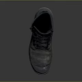 High Top Leather Boots With Dark Textured Upper Brown Sole And Laces