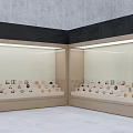 Elegant Tea Sets Neatly Arranged in Modern Glass Display Cabinets Interior
