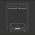 Modern printer three-axis printer CNC printer machining center CNC system computer gong CNC machine tool 3d model