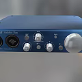 Blue Headphone Audio Device With High Quality Sound Sleek Design And Control Knobs