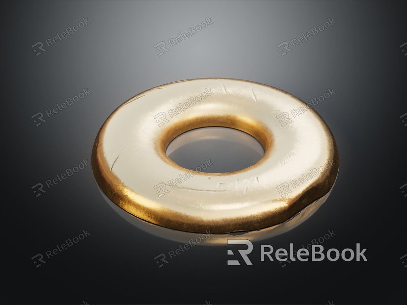 Modern Gold Gold Metal Ring model