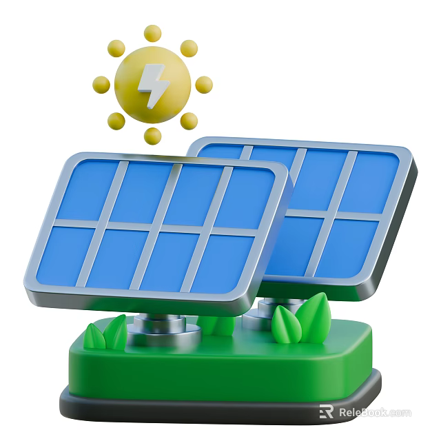 Smart Machine With Solar Panels Harnessing Solar Energy For Eco Friendly Sustainable Power 3d model 