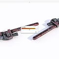 Old Rusty Pipe Wrenches As Vintage Weapons With Long Metal Handles