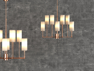 Modern chandelier metal chandelier 3d model