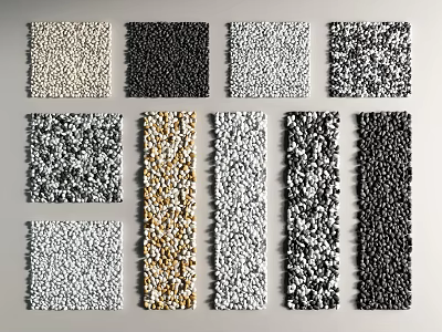Modern Pebbles Stone Paving Gravel Pebbles Paving Stone Pebbles Tingbu 3d model