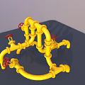 Modern pipeline in pipeline 3d model