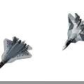 Modern Fighter Jet Flying Over Green Fields And Mountain Landscape With Insignia On Wings