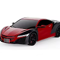 Red Sports Car Featuring Sleek Aerodynamic Body Black Accents And Stylish Headlights