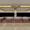 Luxurious Jewelry Store Interior Design With Elegant Display Counters And Warm Lighting 3d model
