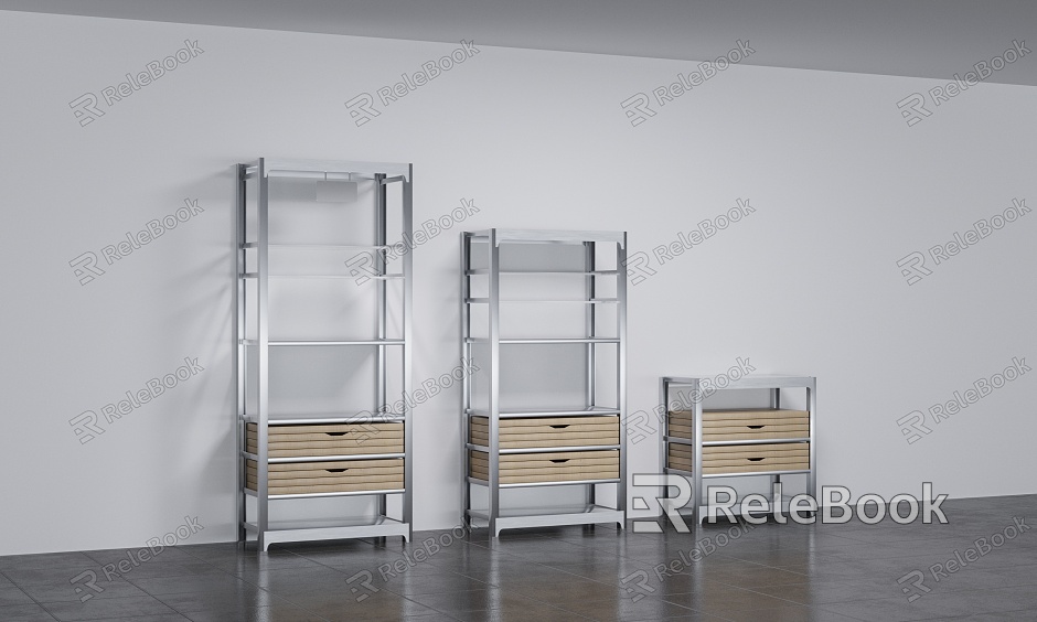 Modern shelf side wall shelf model