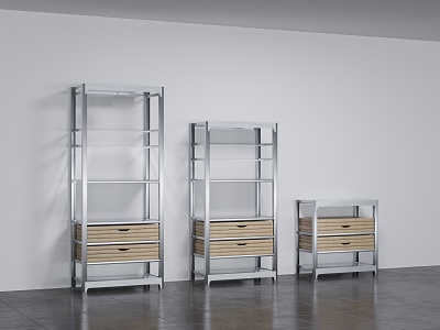 Modern shelf side wall shelf model