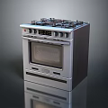Stainless Steel Gas Stove Oven Kitchen Appliance Featuring Multiple Burners And Modern Design