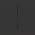 Detailed Metallic Sword With Cross Guard Long Blade Sharp Tip On Gray Background