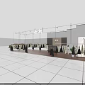 Modern Minimalist Shopping Mall Clothing Counter With Tidy Ladies Fashion Garment Display Arrangement