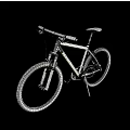 Blue Mountain Bicycle With Black Handlebars Saddle Stand And Tires