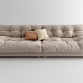 Modern cream style double sofa 3d model