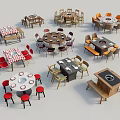 Various Stylish Dining Table Sets With Colored Chairs Checkered Tablecloths And Wooden Frames