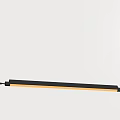 Modern Linear Pendant Light With Sleek Metal Frame And Warm Illumination