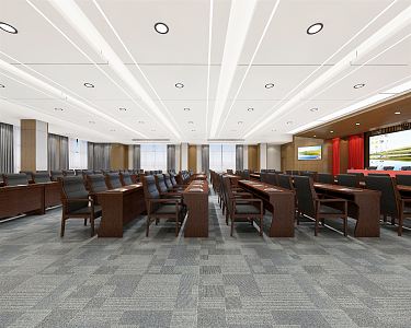 Modern Conference Hall Large Conference Room 3d model