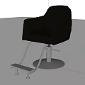Black Leather Office Chair With Padded Armrests Adjustable Height And Modern Design