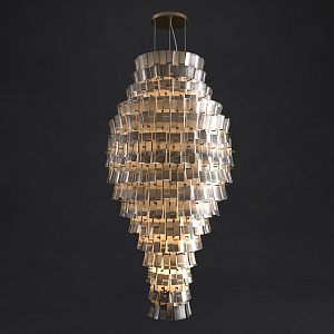 Modern chandelier metal laminated chandelier 3d model