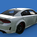 White Sports Sedan With Black Wheels Red Brake Calipers And Sporty Exterior Design