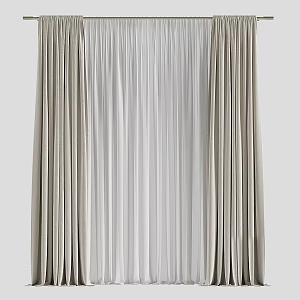 Fabric Curtain Rod 3d model