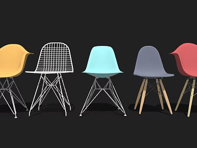 Modern Leisure Chair With Five Color Choices And Metal Frame Structure 3d model