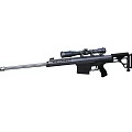 Tactical Sniper Rifle With Precision Scope Long Barrel And Modern Design 3d model