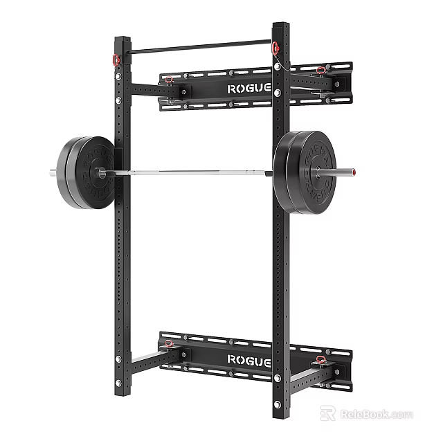 Rogue Heavy Duty Hardware Tools Squat Rack With Barbell Storage System Design 3d model 