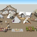 Well Equipped Camping Site With Various Tents Picnic Areas And Leisure Facilities