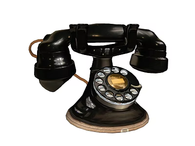 Classic Vintage Black Rotary Dial Telephone Retro Home Communication Electrical Appliance 3d model