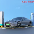 Ford Sports Car Charging At New Energy Vehicle Charging Station With Online Payment