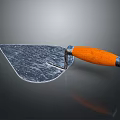 Heavy Duty Construction Trowel Featuring Orange Handle And Metal Blade