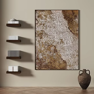 medieval abstract decorative painting 3d model