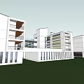 Modern Teaching Building School 3d model