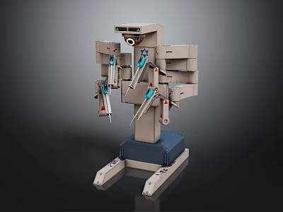 Industrial Robotic Equipment With Multi Joint Mechanical Arms And Precision Structure 3d model