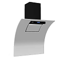 Stainless Steel Kitchen Range Hood With Digital Display And Black Top Design