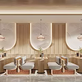 Modern Restaurant Card Block Area 3d model