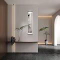 Modern porch partition skylight hanging picture 3d model