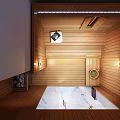 Modern Shower Sauna Interior Design With Warm Wooden Walls Glass Door And Bench