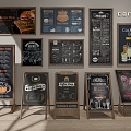 Billboard Blackboard Signboard Menu Coffee Shop Advertising 3d model