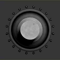 Shiny Stainless Steel Industrial Component With Circular Lid And Bolted Base Structure