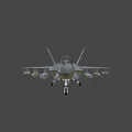 Gray Camouflage Fighter Jet With Missiles Under Wings Tail Insignia And Transparent Cockpit