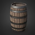 Vintage Wooden Wine Rack With Barrel Design And Metal Hoops For Home Decor