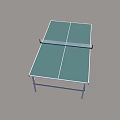 Sports Equipment Foldable Ping Pong Table With Green Top Net And Rolling Wheels