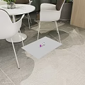 Two Modern Office Podiums With White Gray Design Microphone And Cabinet Storage
