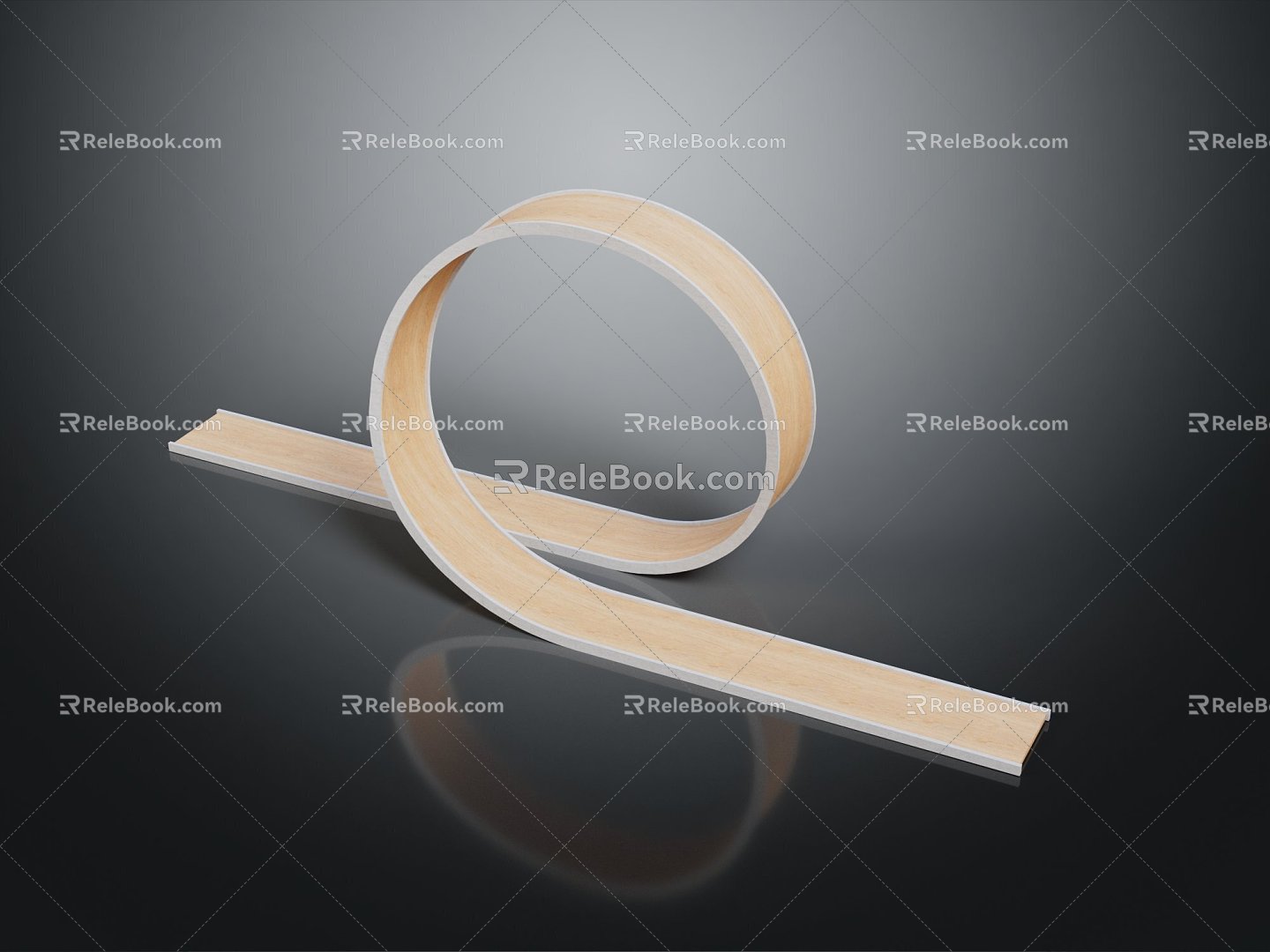 Wraped Edge Strip Wood Wraped Plastic Wraped Edge Strip Wood Grain Wraped Edge Strip 3d model