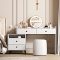 Modern Light Luxury Bedroom Dressing Table Decorative Cabinet 3d model