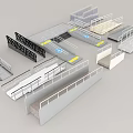 Various Types Of Accessible Ramps With Handrails Yellow Strips And Safety Features